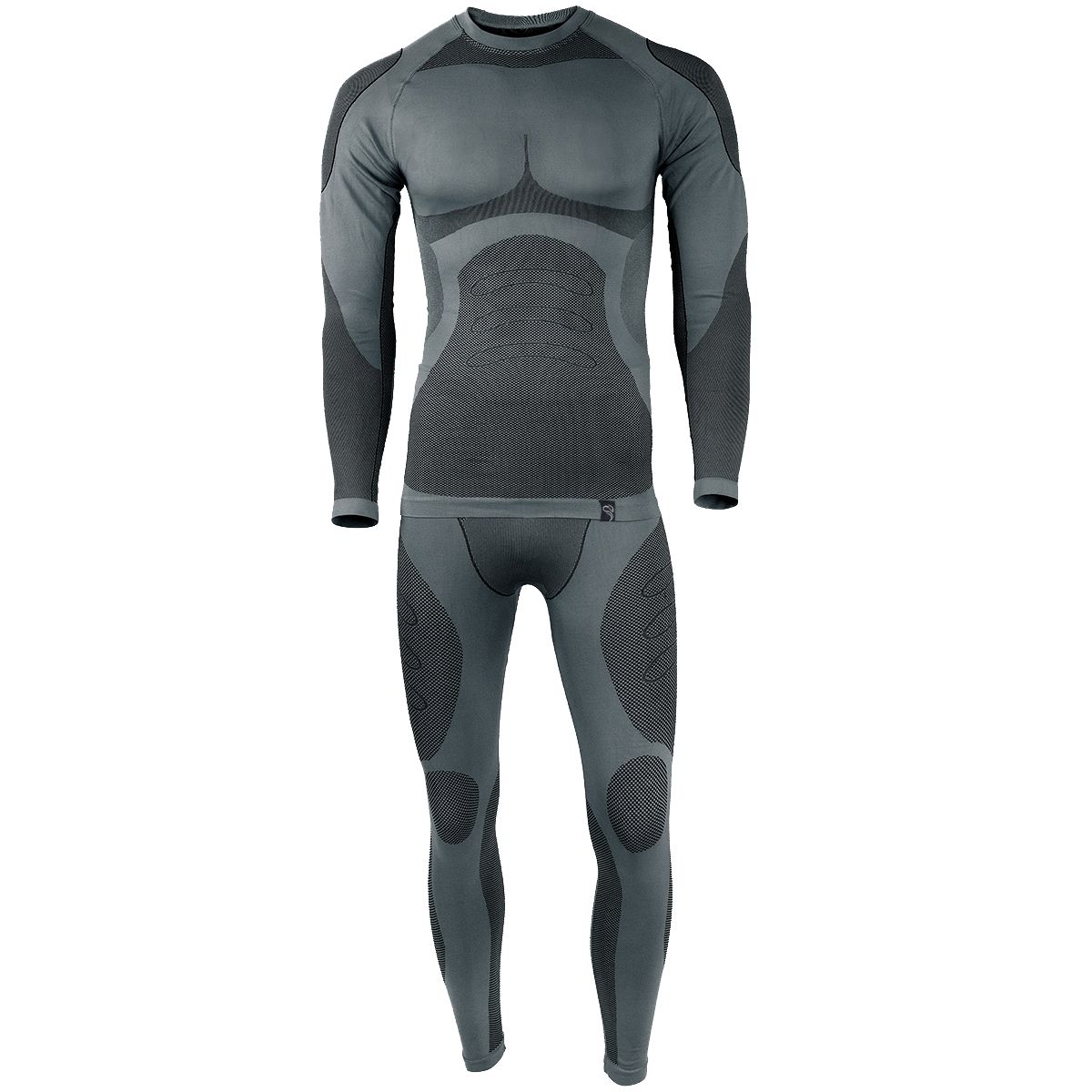 Black Snake Python Grey Herren Funktionsunterwäsche Set