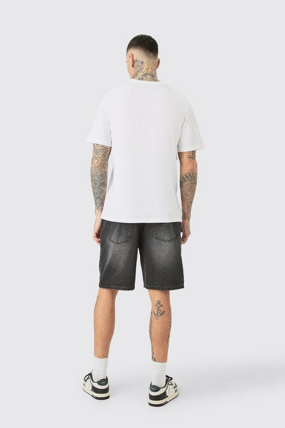 Tall Oversize T-Shirt mit Evil Teddy Print