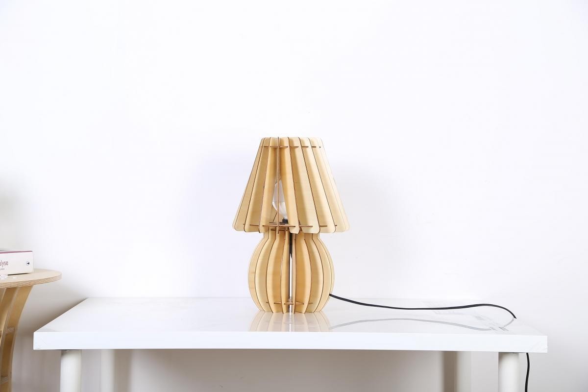 Kayoom Tischlampe Gino Holz