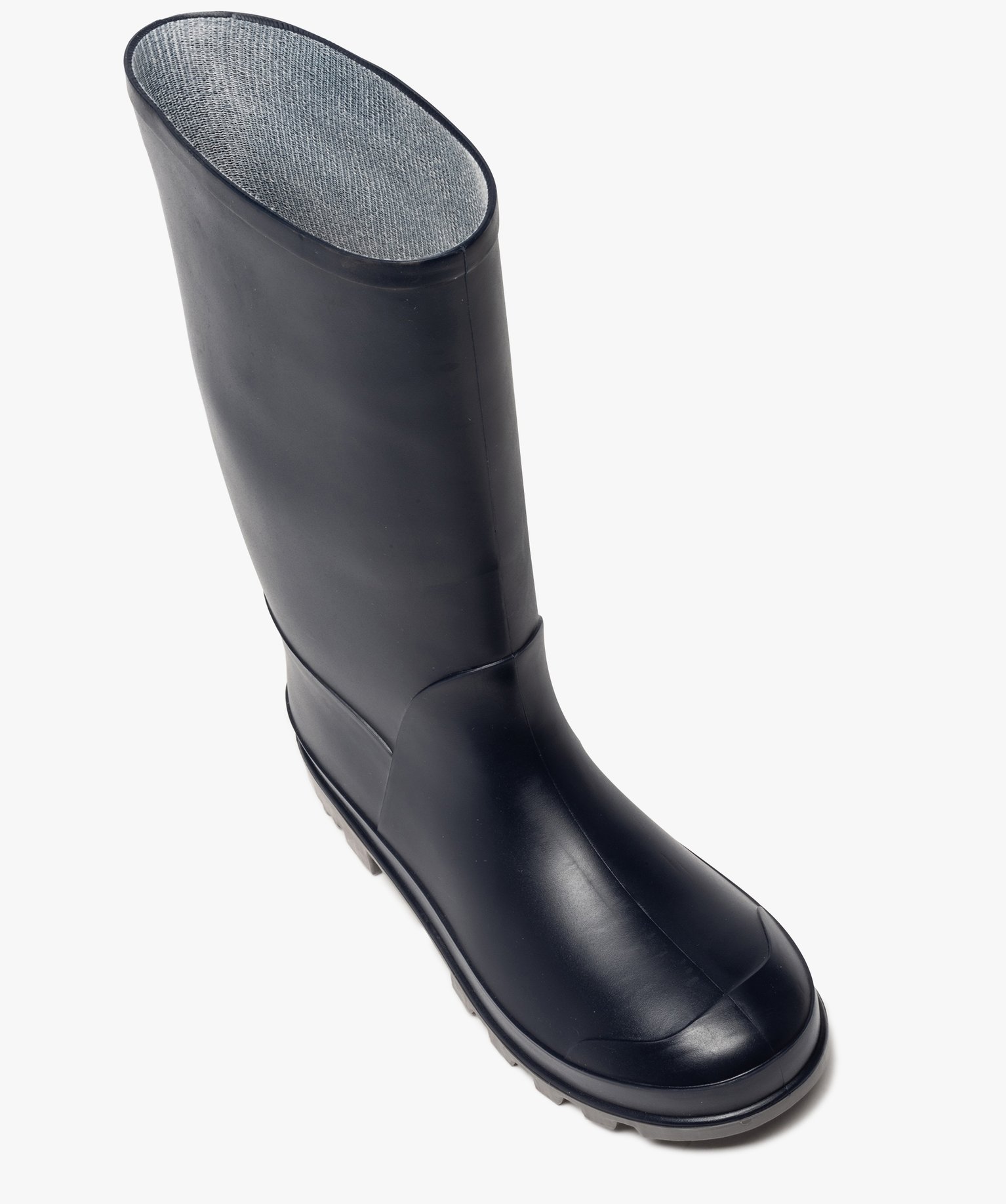 Bottes de pluie femme unies à semelle crantée marine | GEMO
