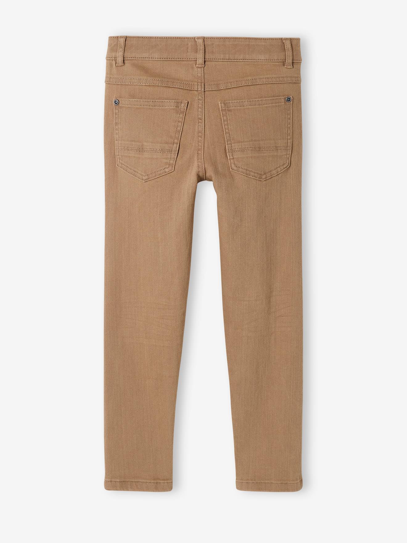 Pantalon slim MorphologiK LARGE garçon beige