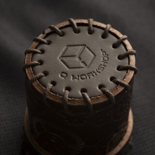 Steampunk Brown & golden Leather Dice Cup