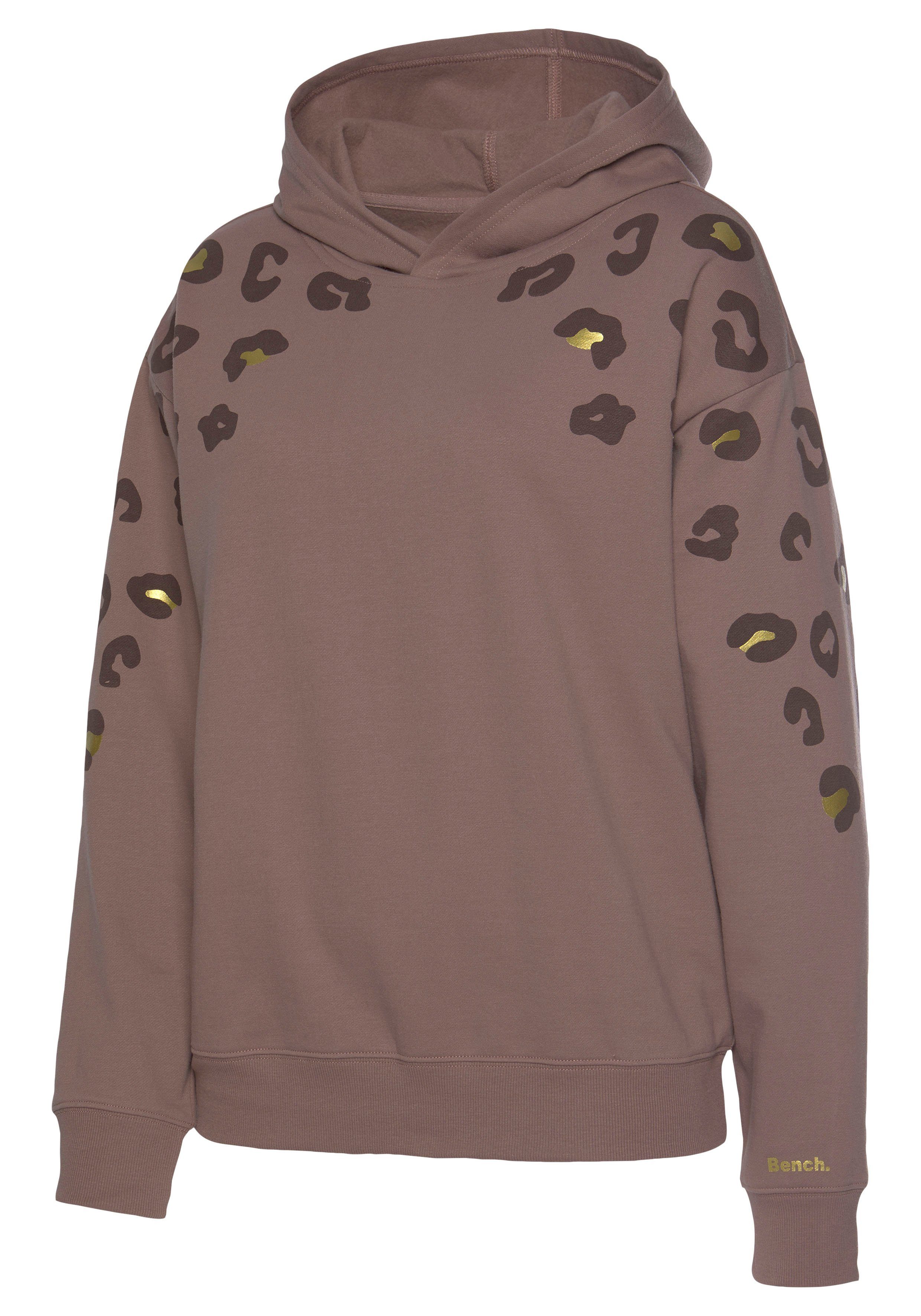Bench. Kapuzensweatshirt mit glänzendem Leomuster, Hoodie