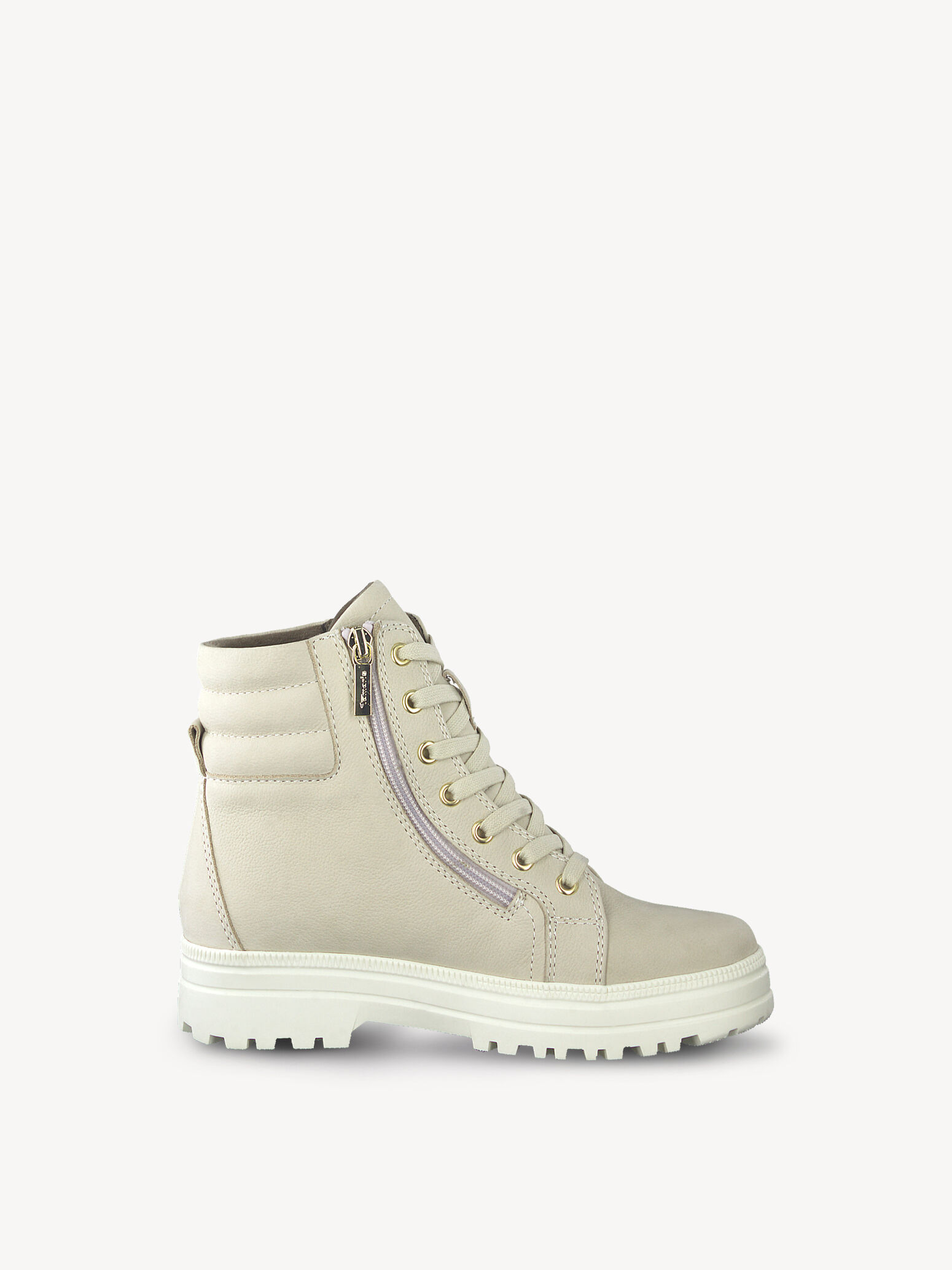 Bottine en cuir - beige