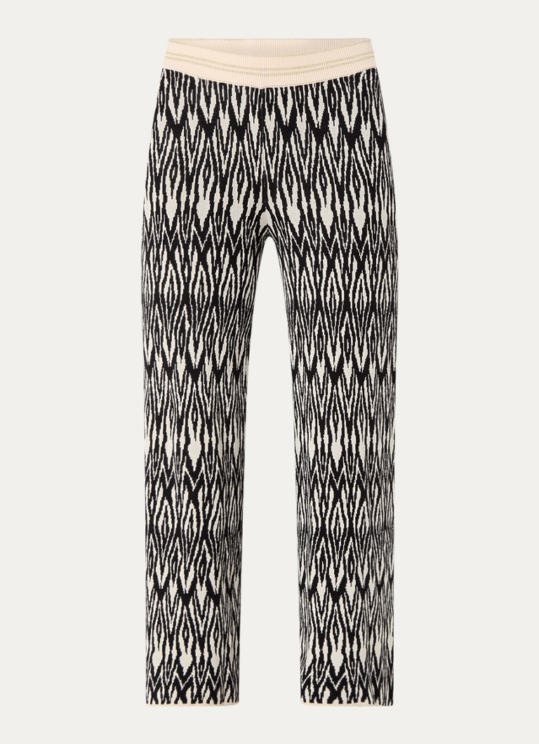 Pantaloni cropped a vita alta e gamba larga con stampa Gerry Weber