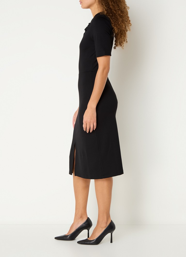 Abito midi lilla con spacco e scollo a V di LKBennett