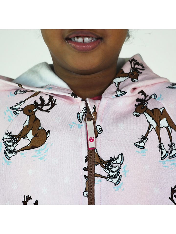 Småfolk Sweatjacke in Rosa/ Braun günstig kaufen