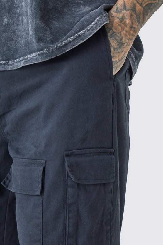 Tall Twill Cargo-Hose mit weitem Bein