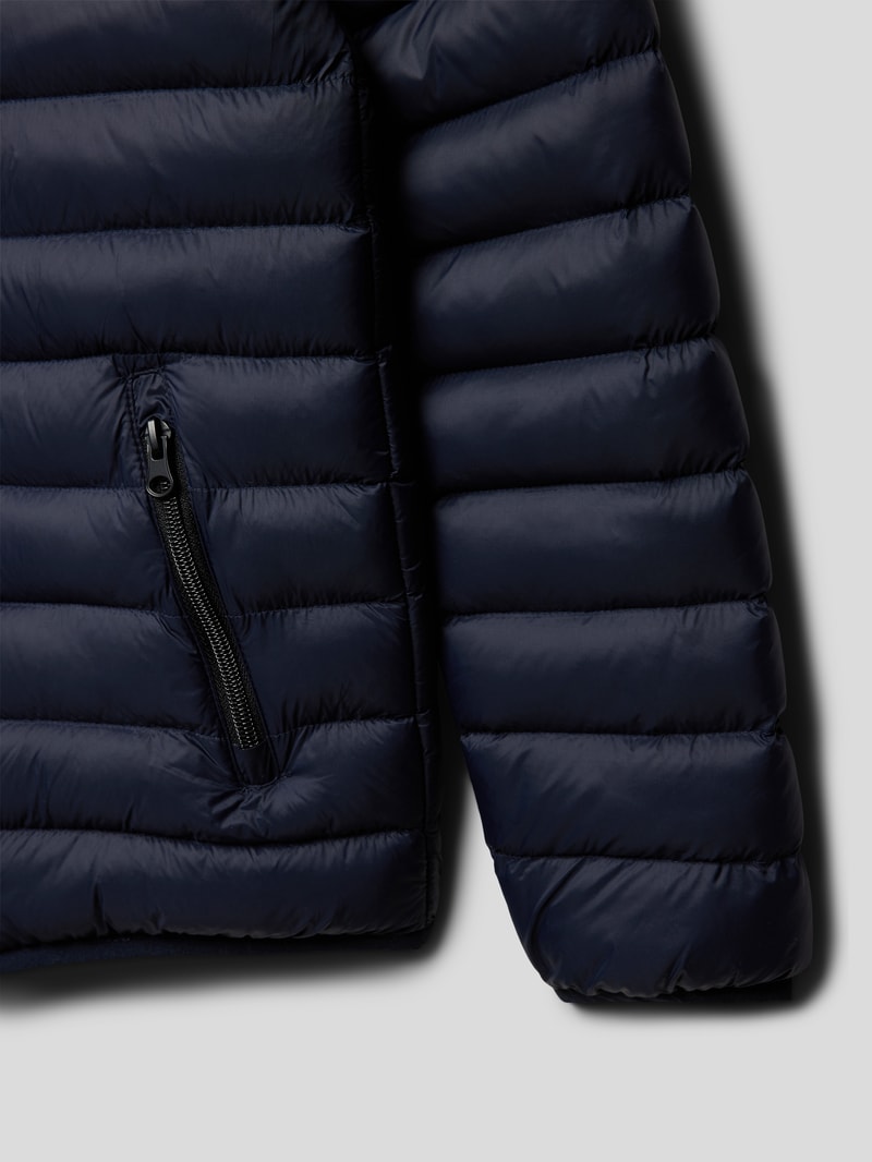 Steppjacke mit Label-Patch Modell 'yeschky' in marineblau