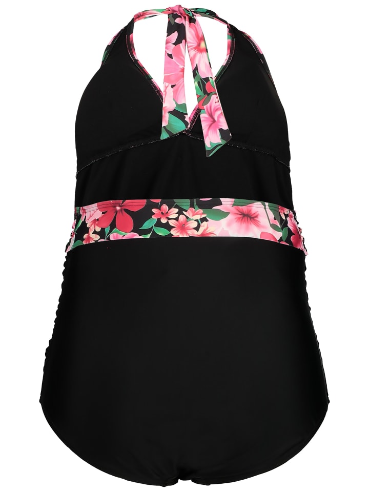 Ulla Popken Badeanzug in schwarz günstig kaufen