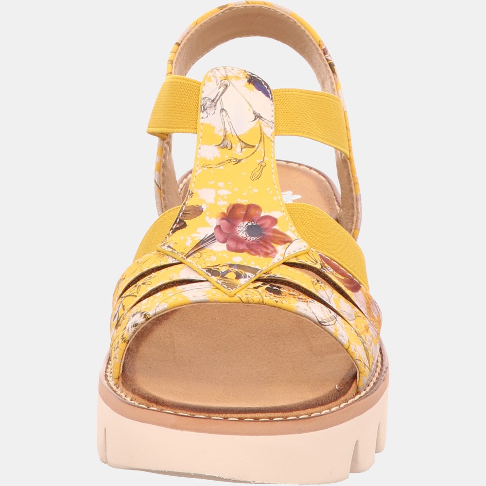 RIEKER Klassische Sandalen gelb