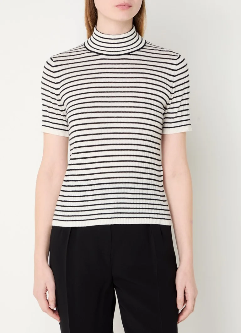 MaxMara Fiemma fine-knit top in silk blend with stripe print