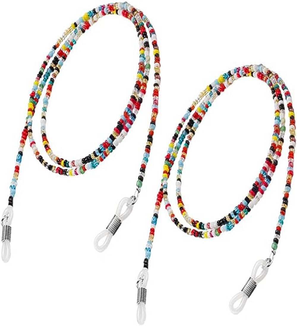 Ronner UG Brillenkette 2 Stück Brillenhalter Riemen Brillen Kette Halskette Kette Bunte