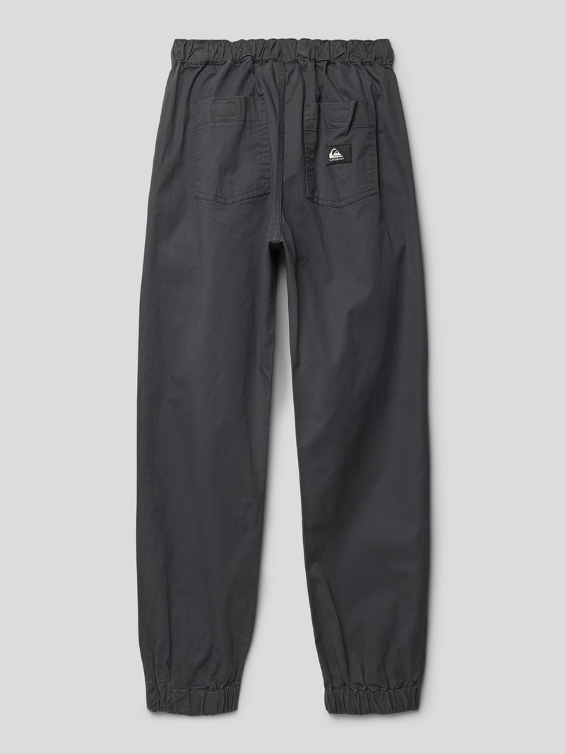 Stoffhose mit elastischen Abschlüssen in graphit
