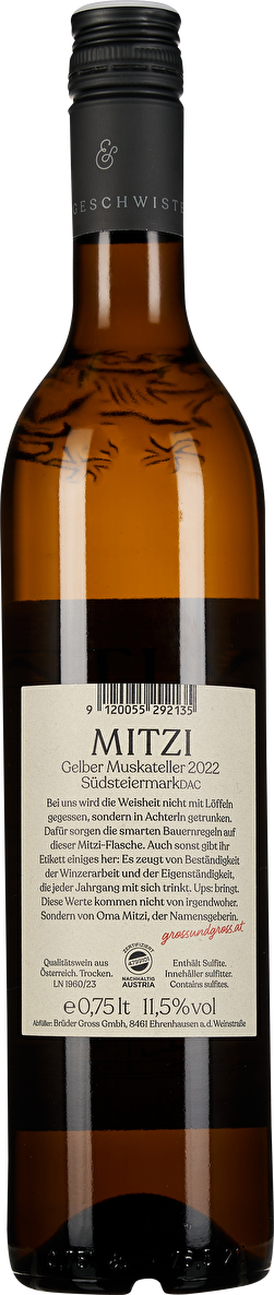 Gross & Gross Gelber Muskateller Mitzi Südsteiermark 2022