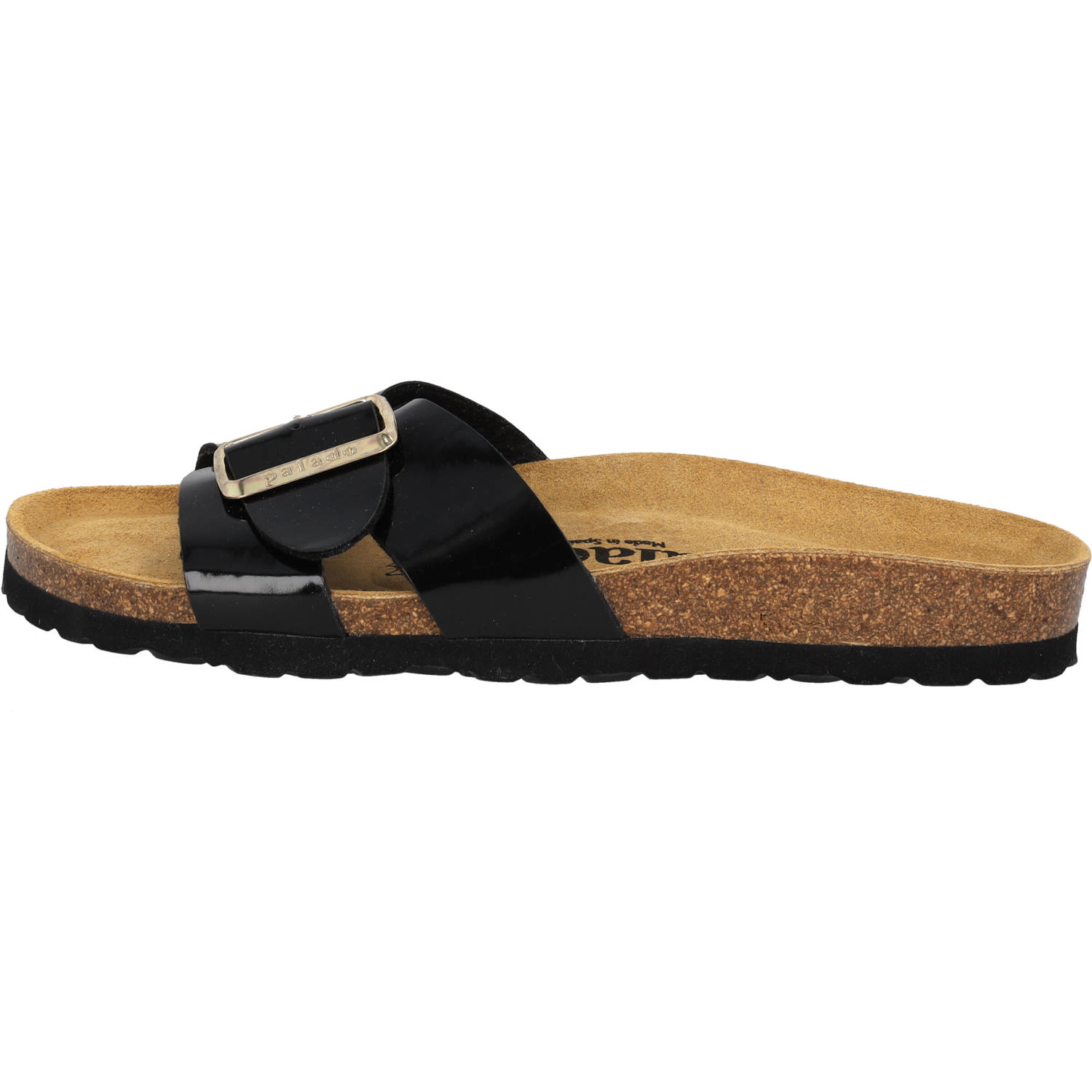 Palado Tinos Lack, Pantoletten, Damen, Schwarz/Gold