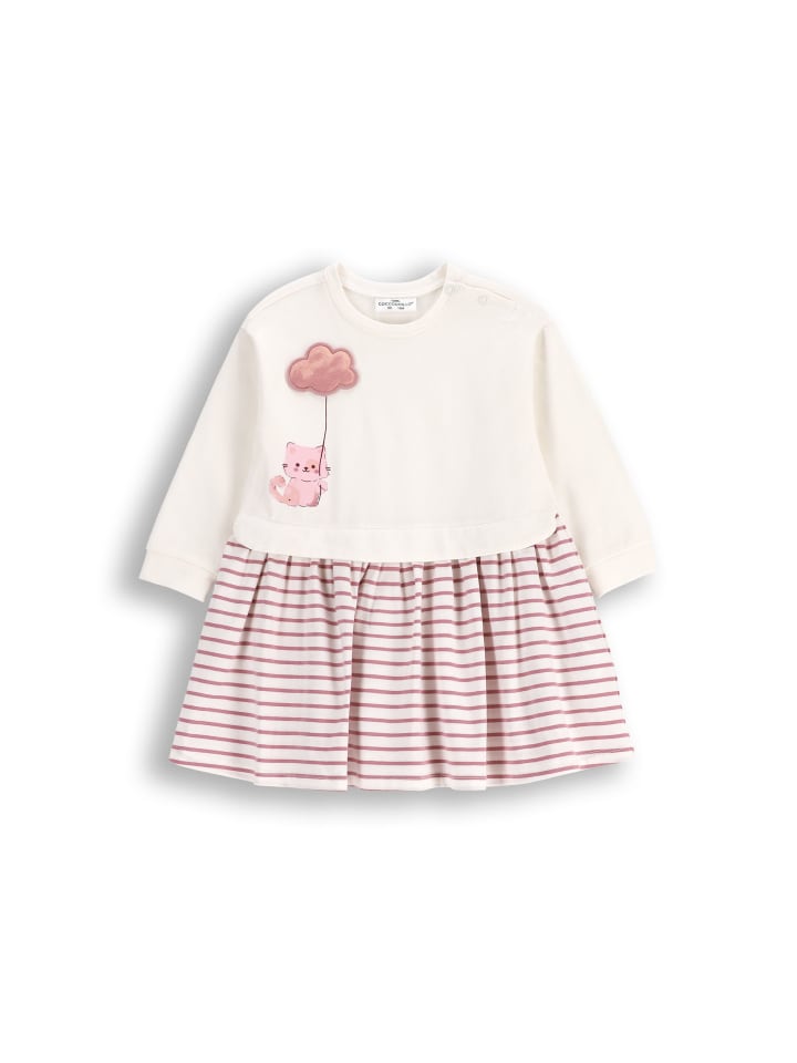 Coccodrillo Kleid mit langen Ärmeln in ecru günstig kaufen 80