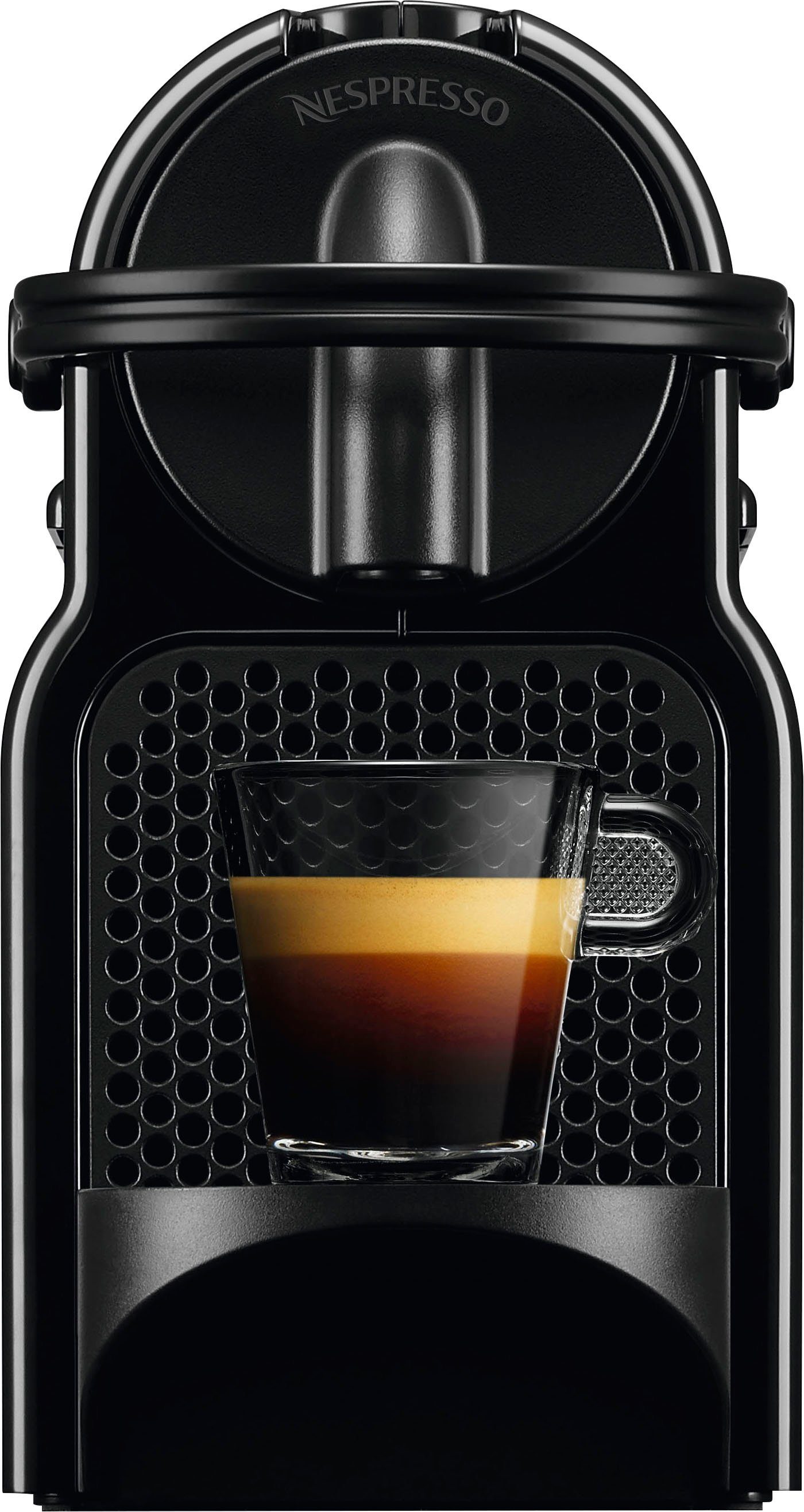 Nespresso Kapselmaschine Inissia EN 80.B von DeLonghi, Black, inkl. Willkommenspaket mit 7 Kapseln