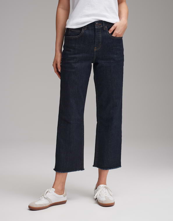 Wide Cropped Jeans Momito