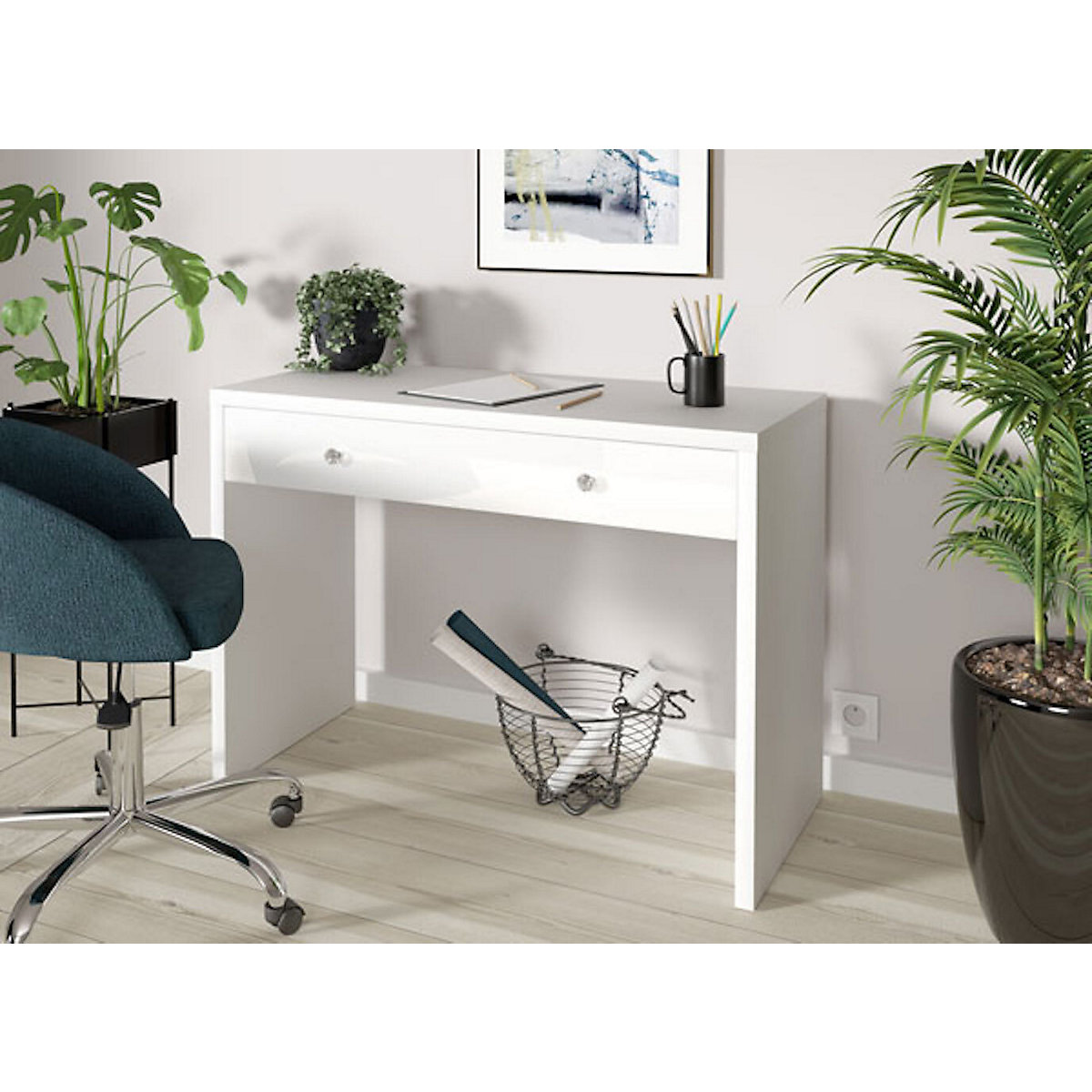 Schreibtisch Computertisch Irun 110x50x78cm mit Schublade