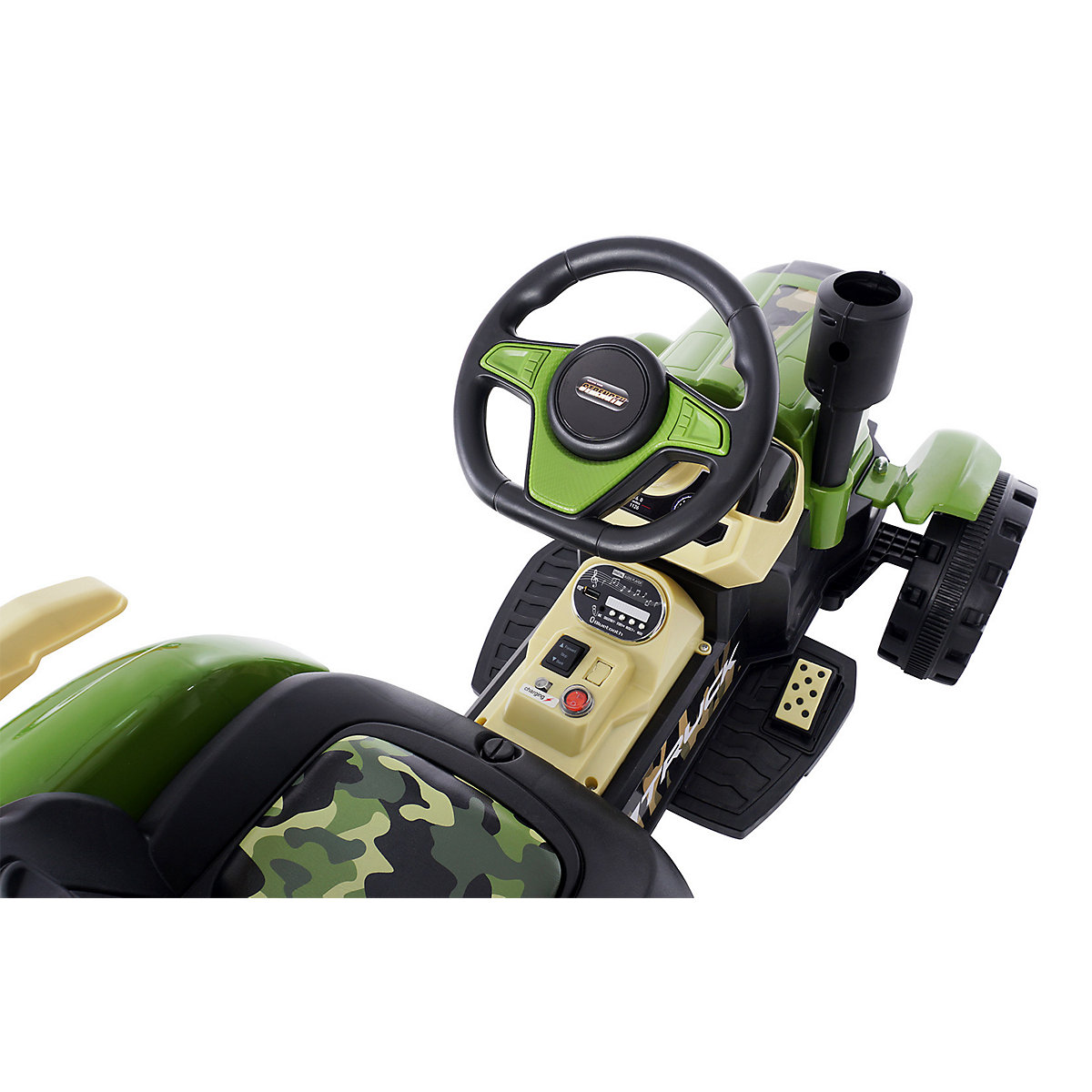 Kinder Elektroauto Traktor mit Anhänger - 2x25 Watt - Kinderauto mit Fernbedienung - Soundmodul
