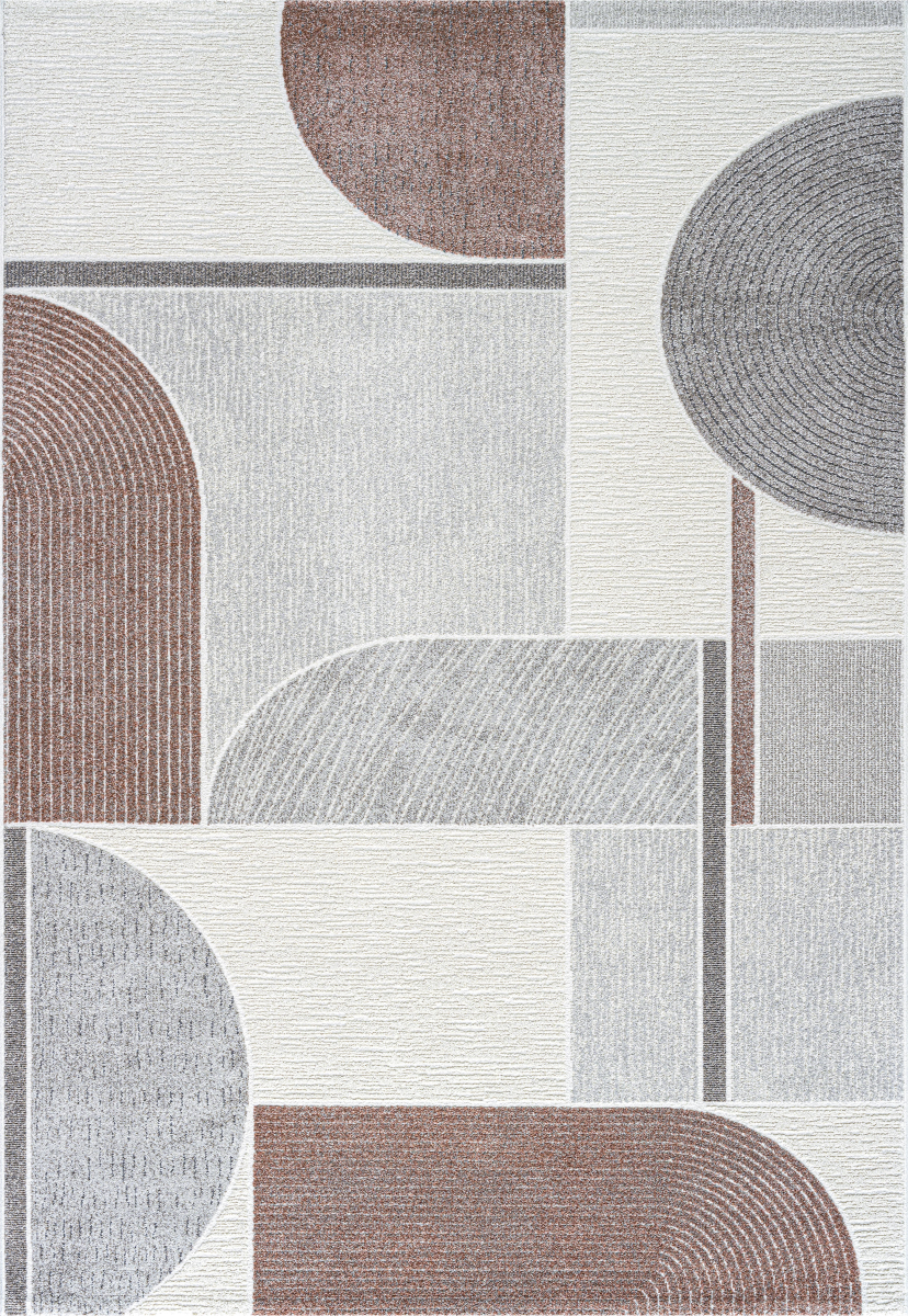 Webteppich Varis Grau-Braun 80 x 150 cm