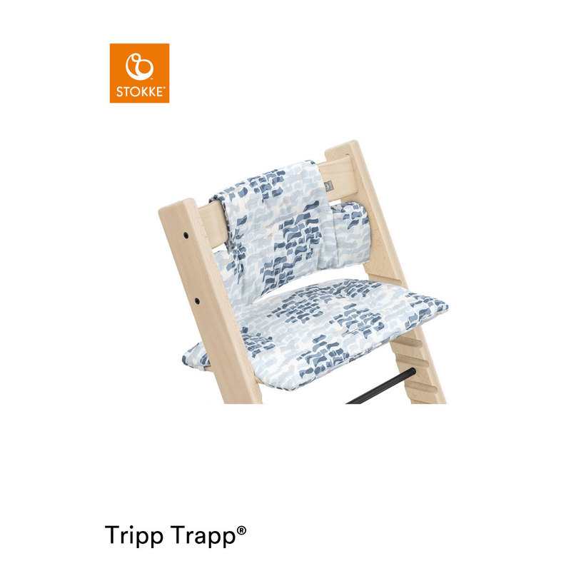 Coussin vagues bleues pour chaise Tripp Trapp Stokke