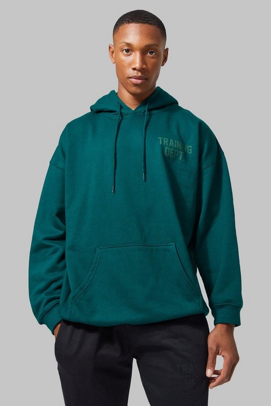 Man Active Oversize Hoodie mit Training Dept Print