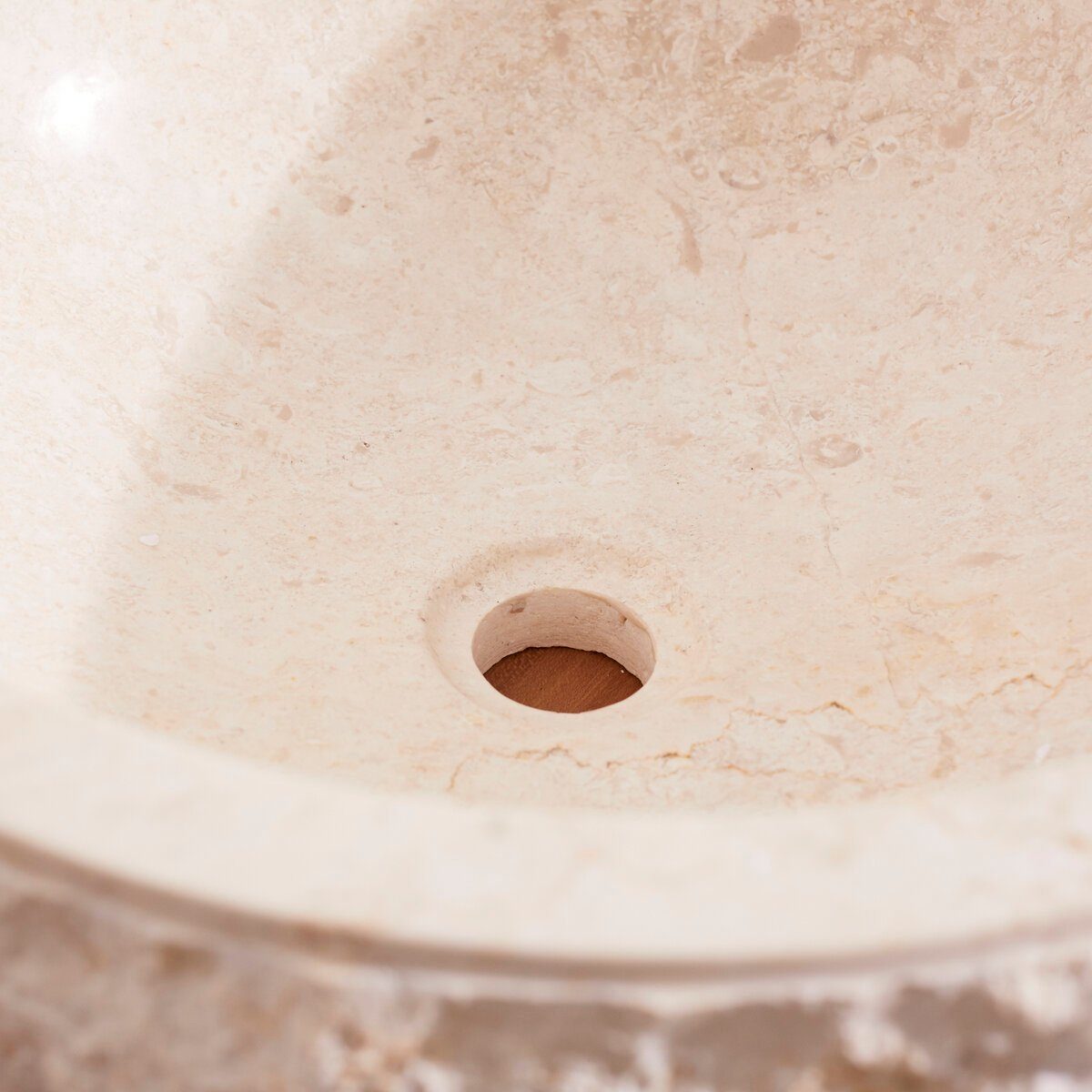 Tikamoon Waschbecken Waschbecken aus Marmor cream