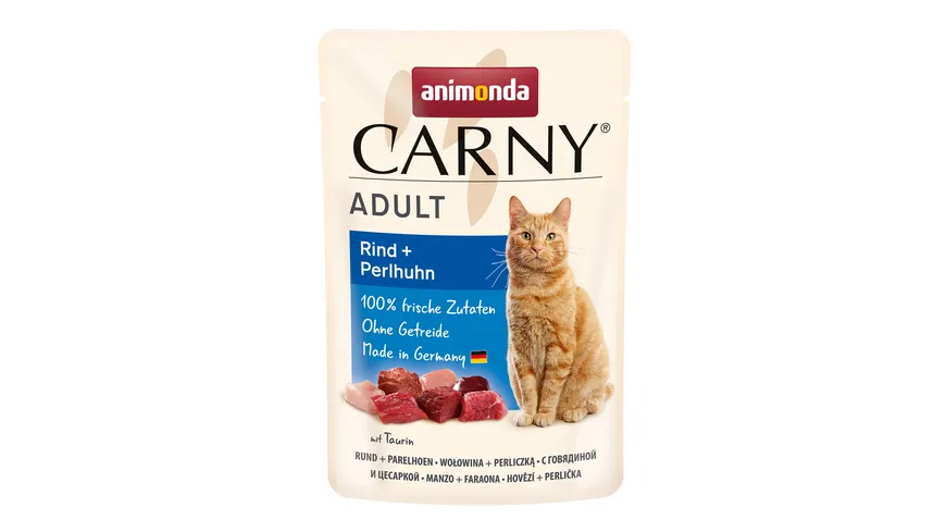ANIMONDA Katzennassfutter Carny Adult Rind + Perlhuhn 85 g