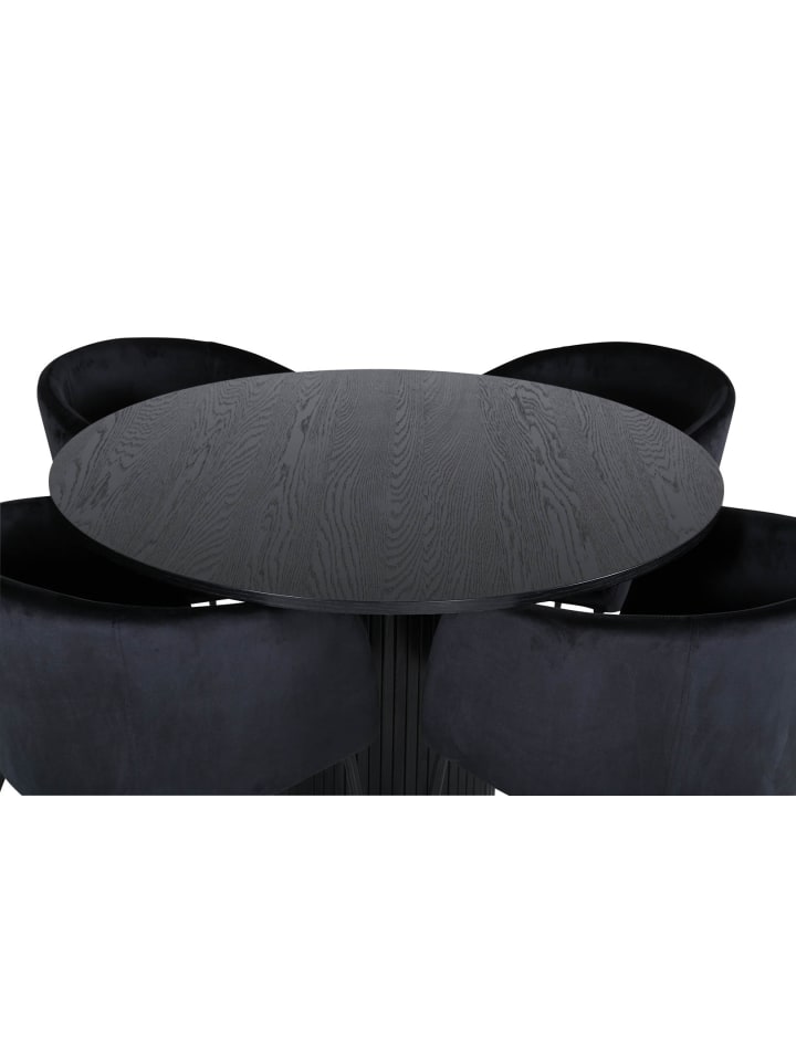 ebuy24 Essgruppe Bianca 8 Schwarz 110 x 110 cm günstig kaufen onesize
