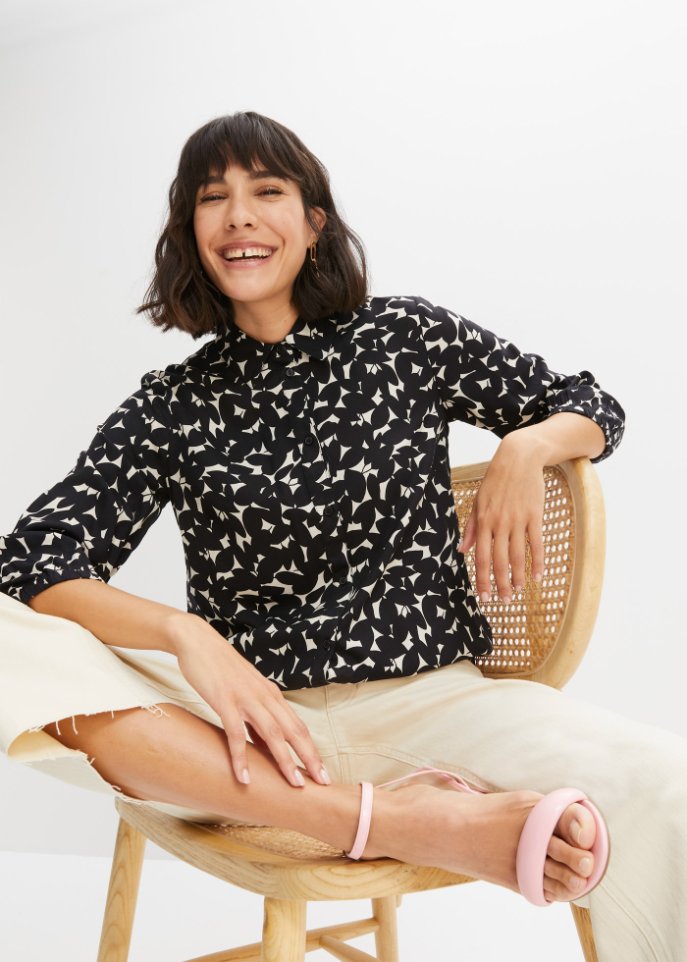 Bluse mit 3/4-Arm