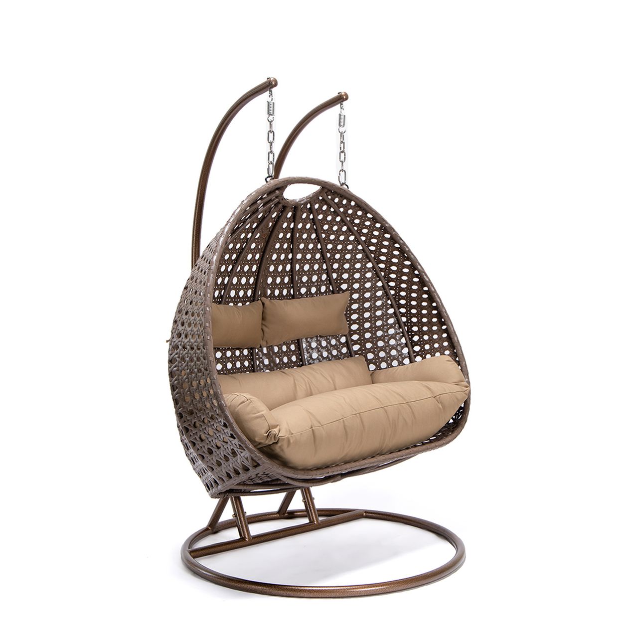 Home Deluxe Polyrattan Hängesessel TWIN - Braun