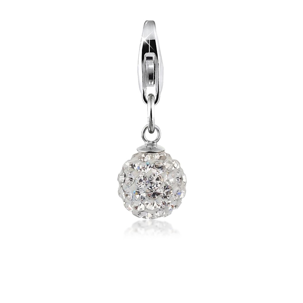 Nenalina Nenalina Amulette Anhänger Ball Kristalle 925 Silber Pendentif