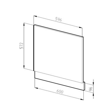 Vicco Sockelblende Geschirrspülerblende 60 cm R-Line Goldkraft