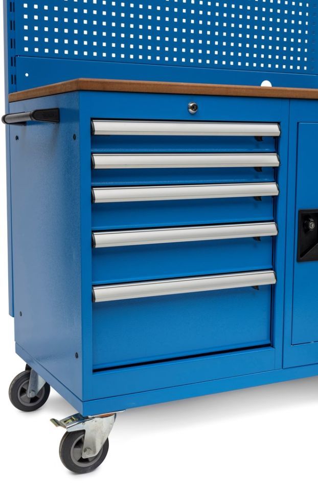 Banc de lucru mobil Huvema K8225 cu perete pentru scule