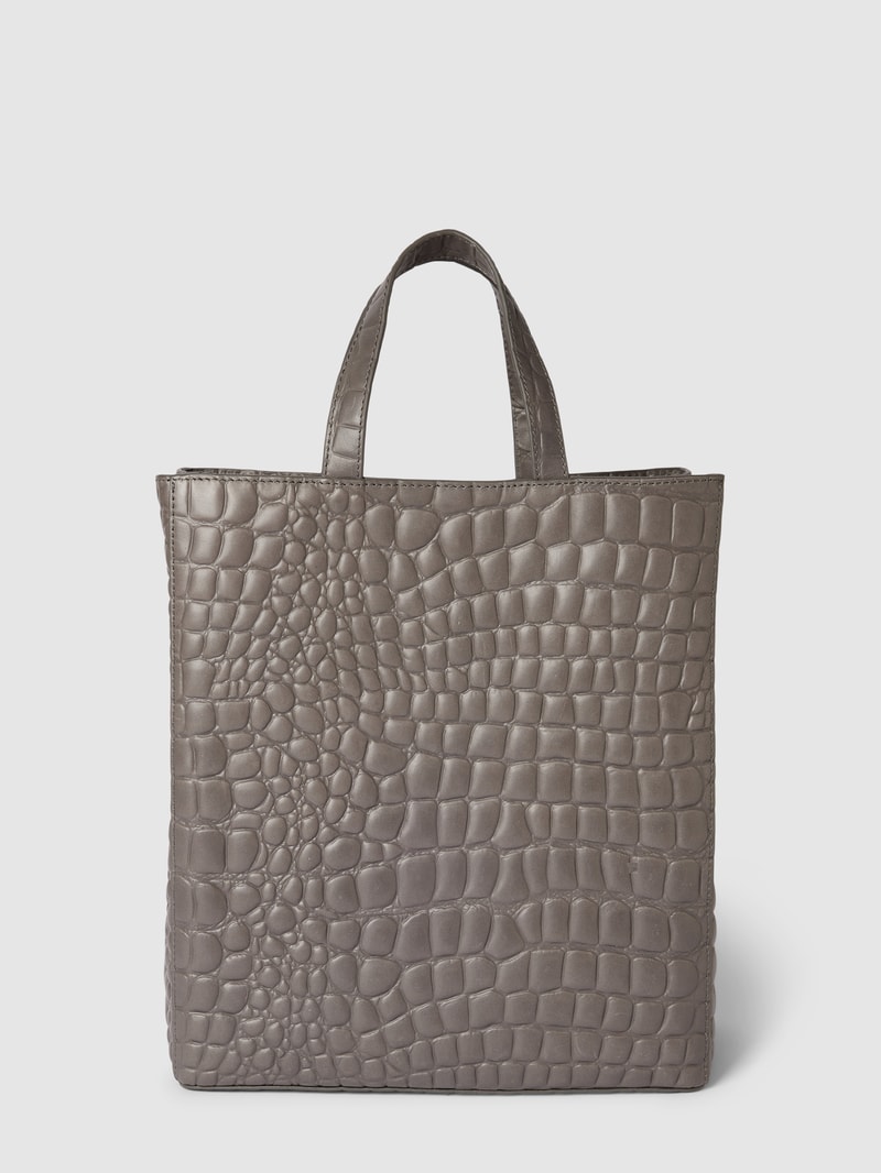 Tote Bag mit Strukturmuster Modell 'Paper' in dunkelgrau