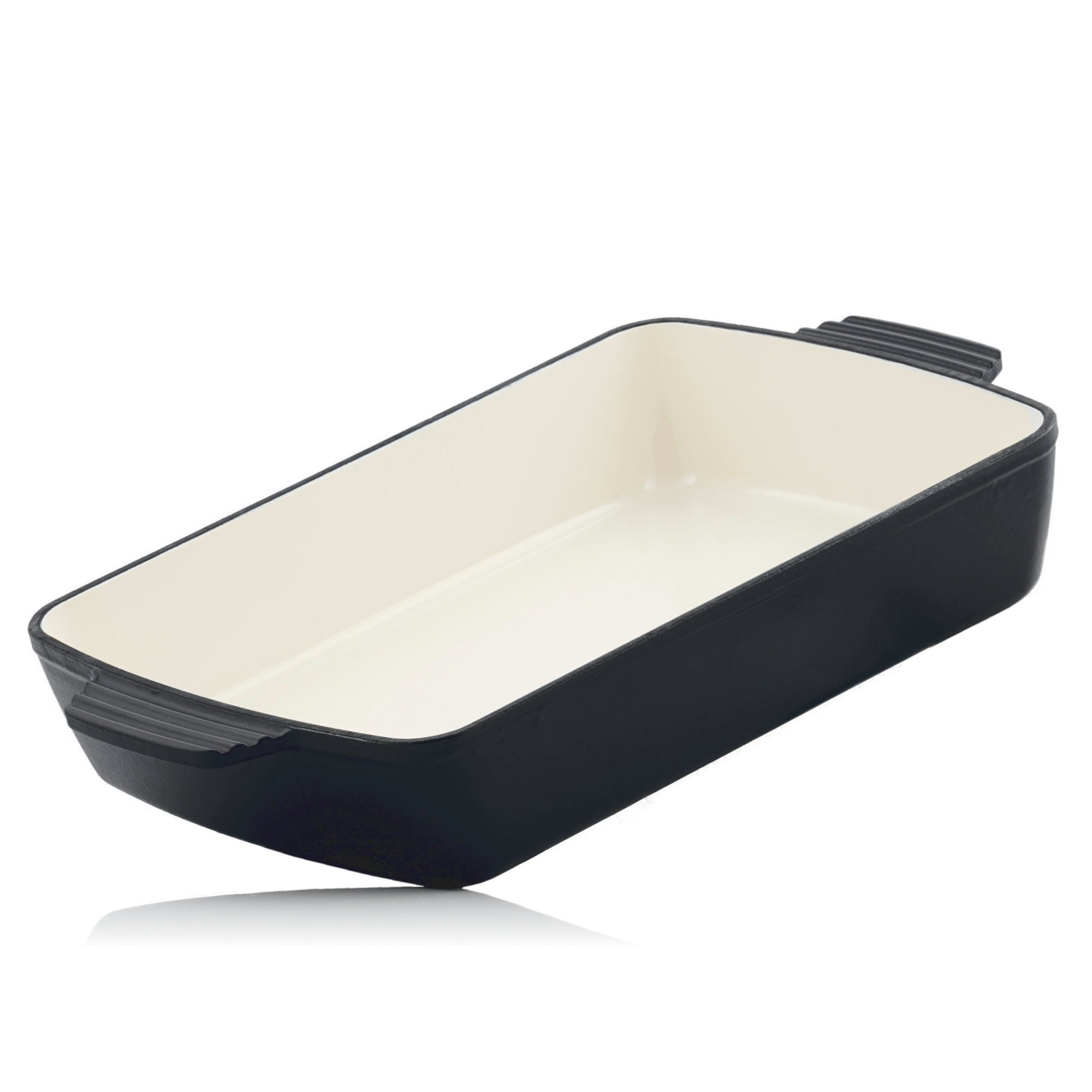 Mahlzeit Auflaufform Gusseisen Auflaufform eckig 3,8 Liter, Blue Berry, Induktion, Gusseisen