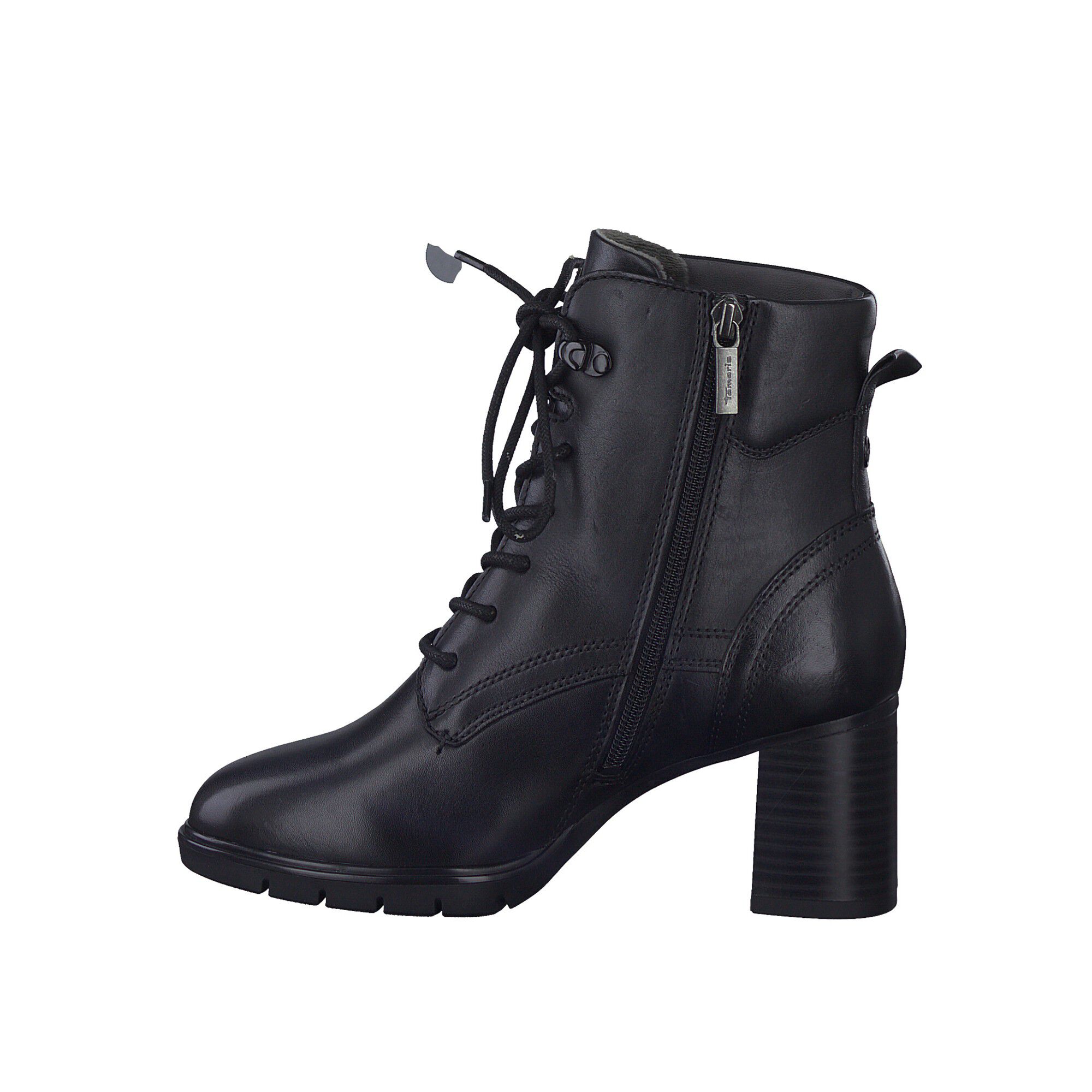 Bottines talon dessus cuir