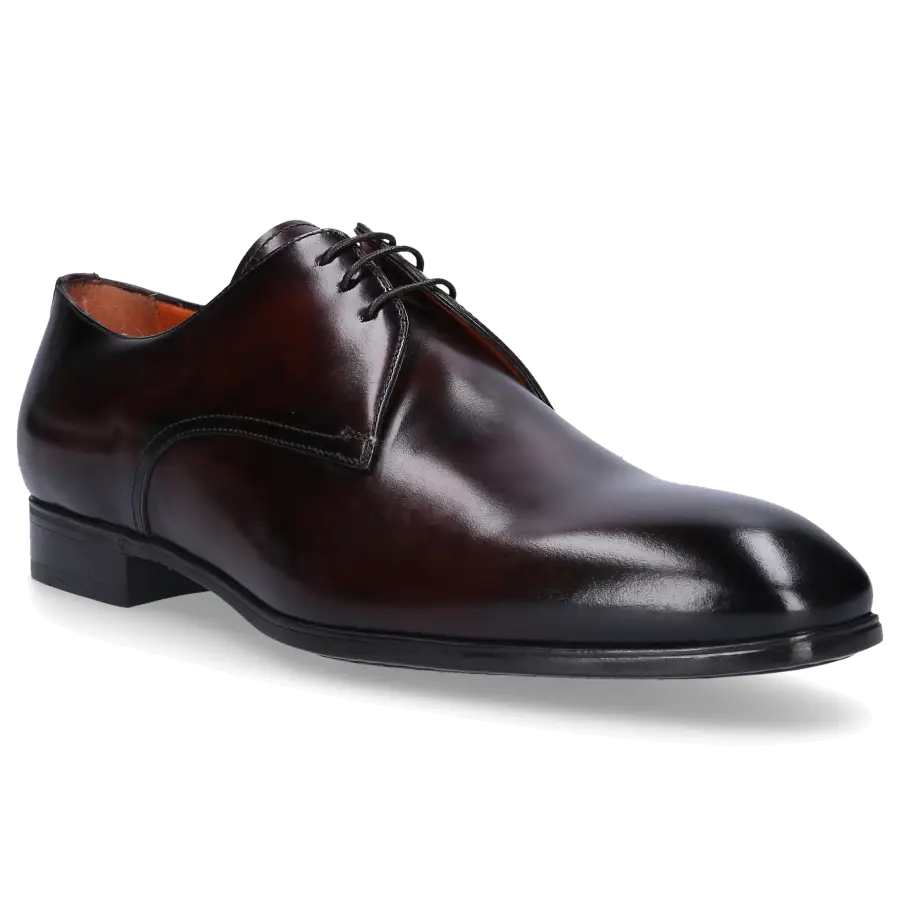 Santoni - Businessschuhe Derby 15018 Kalbsleder - braun