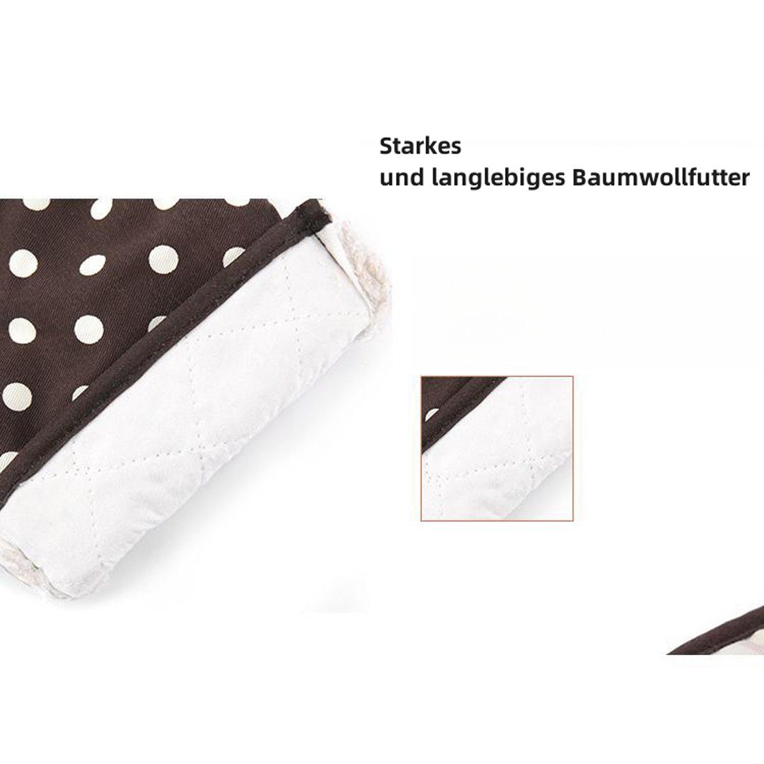 FIDDY Topfhandschuhe Baumwollbackhandschuh-Set - rutschfest, (hitzebeständige Baumwollbackhandschuhe), geeignet für Küche, Backen, Grillen, 2 Stück.