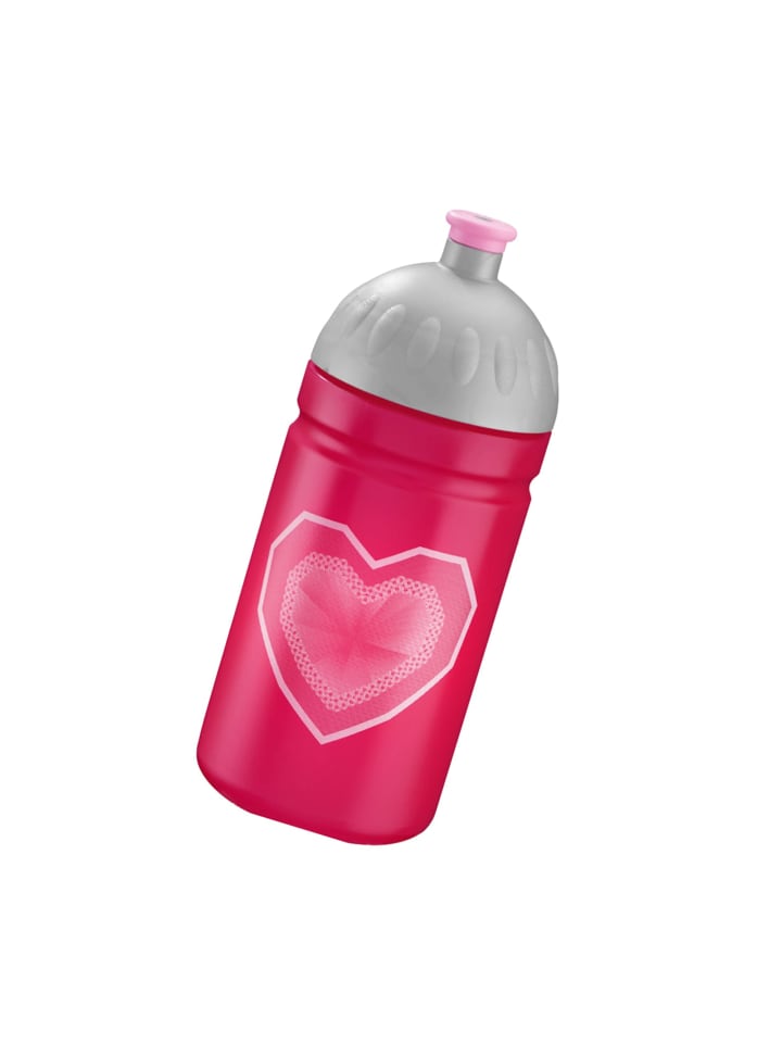 Step by Step Trinkflasche, 0,5 l, für Kindergarten und Schule in Glitter Heart Hazle, Rosa günstig kaufen 18,5 cm