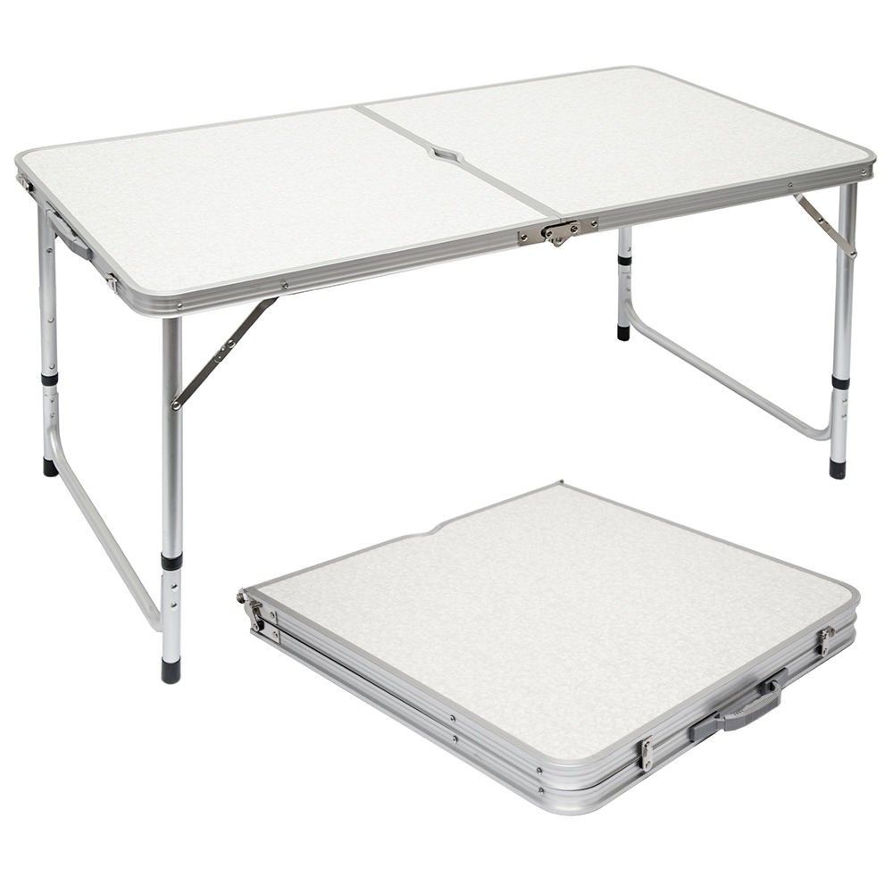 AMANKA 120x60 höhenverstellbarer Aluminium Campingtisch