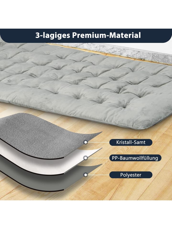COSTWAY Baumwolle Feldbett Auflage in Grau günstig kaufen onesize