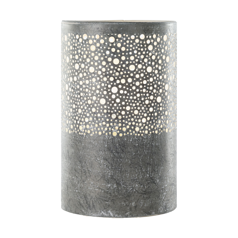 Tischleuchte Rusty silber/weiß ge-
