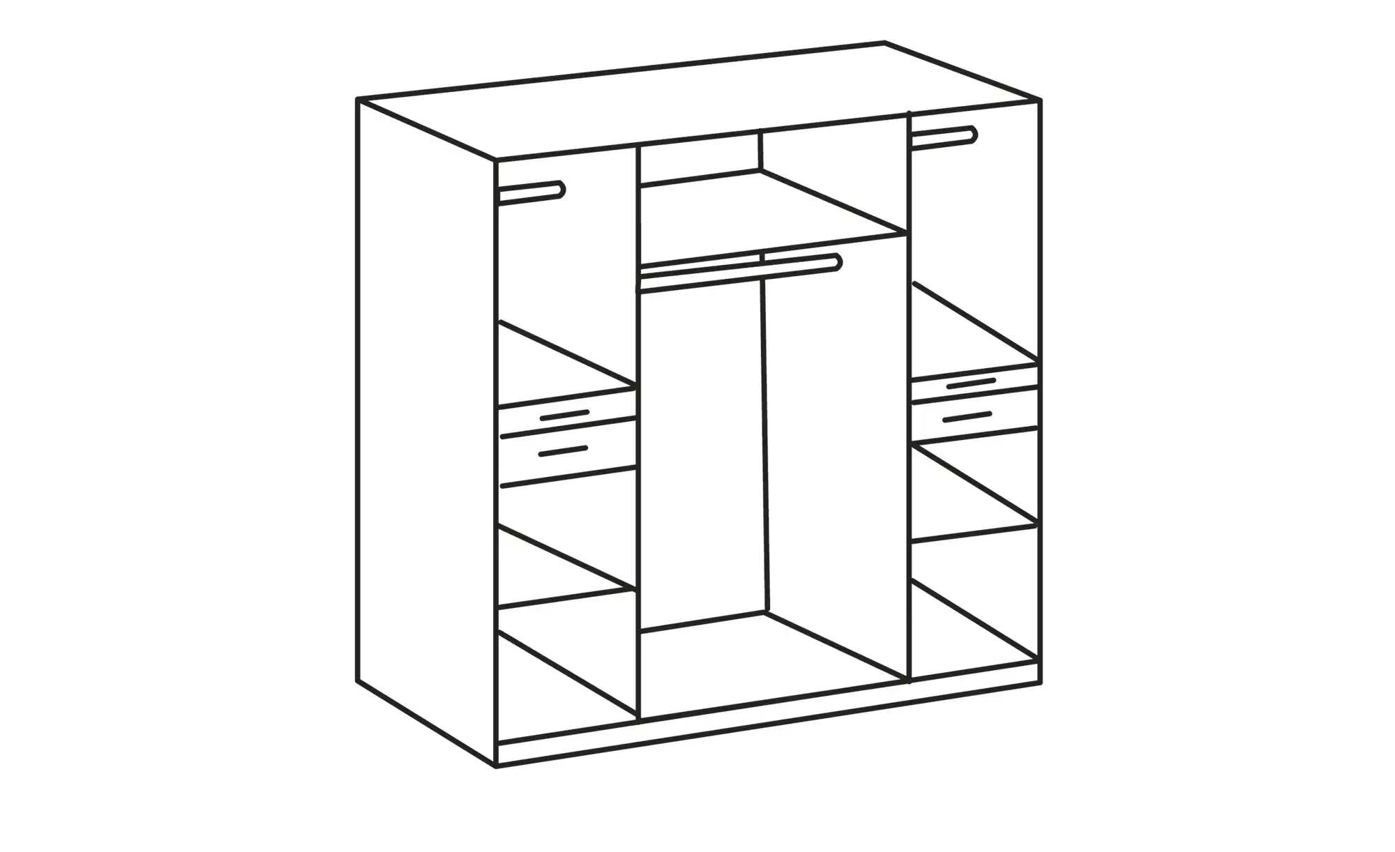 Kleiderschrank, 6-türig