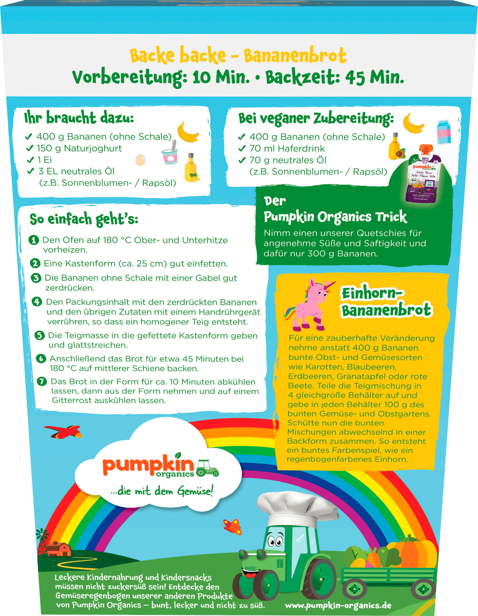 Backmischung Bananenbrot Hafer & Dinkel, ab 3 Jahren, 350 g