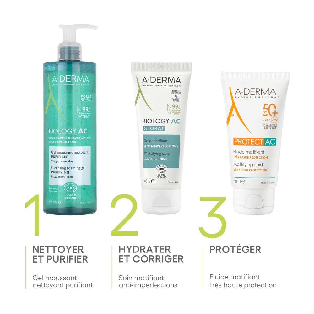 A-Derma Biology AC Gel moussant purifiant Bio 20 0 ml Gel moussant