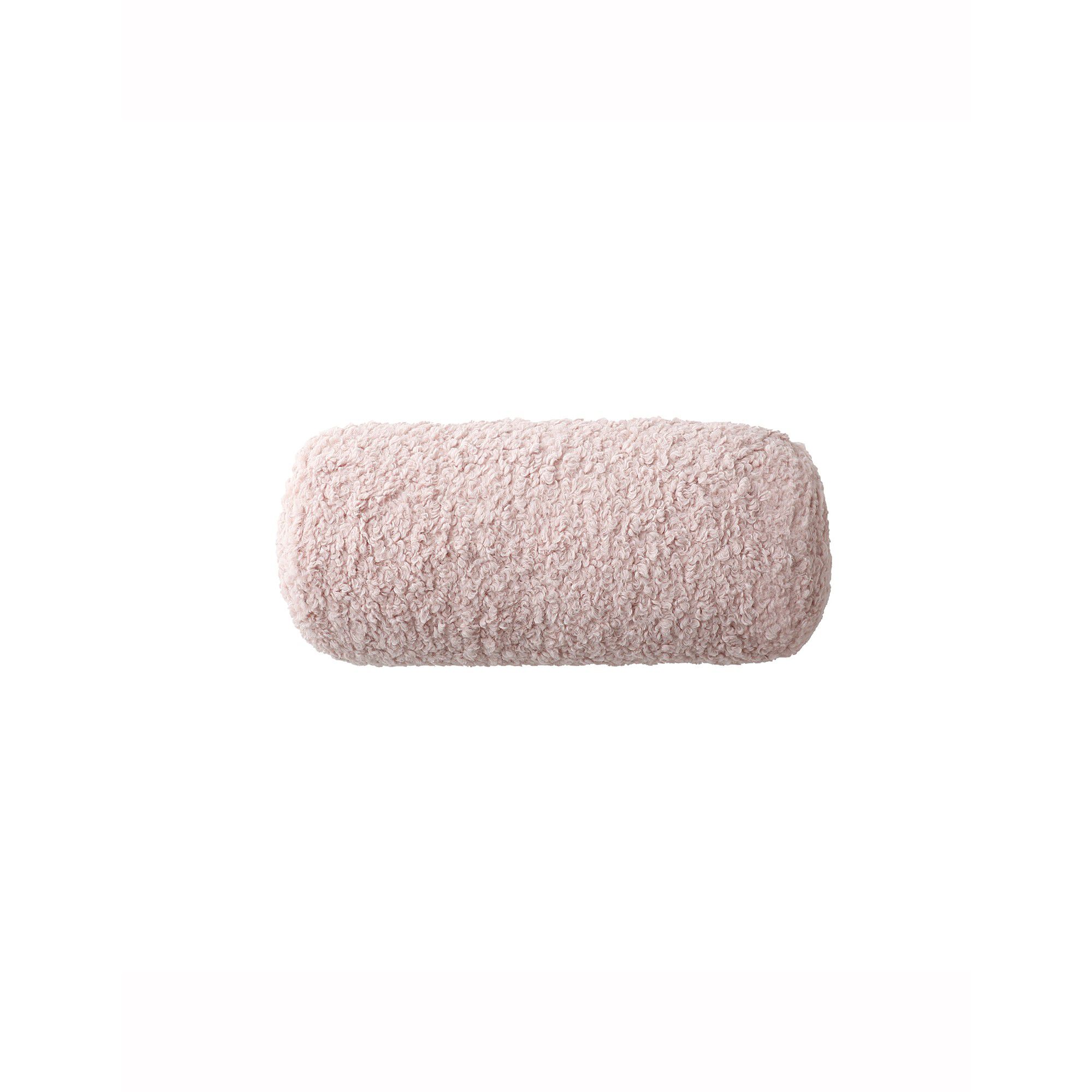 Coussin cylindrique en bouclette sherpa moutonnée