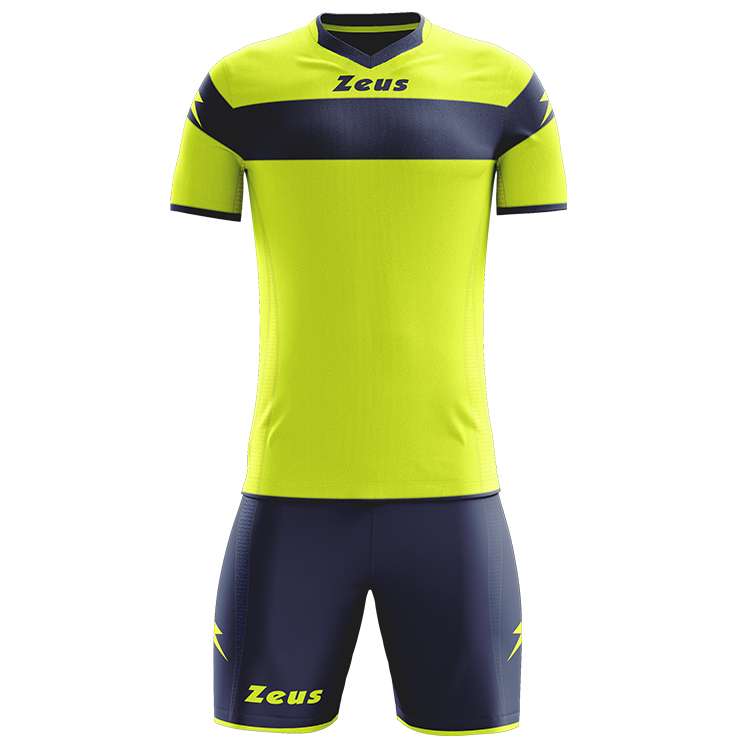 Zeus Apollo Fußball Set Teamwear Box 12-teilig Navy Neon Gelb